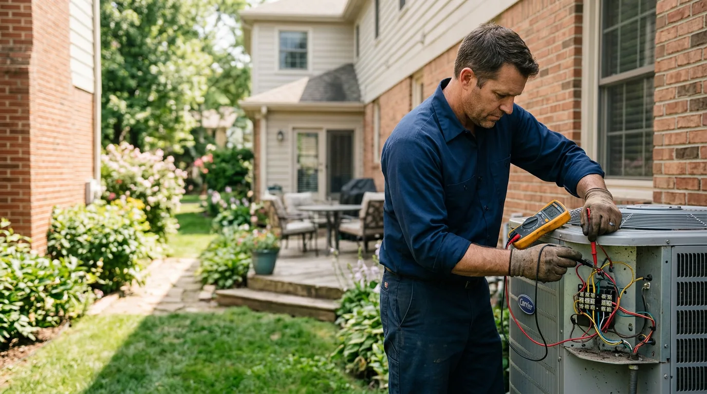 HVAC technician working near Plymouth, VT